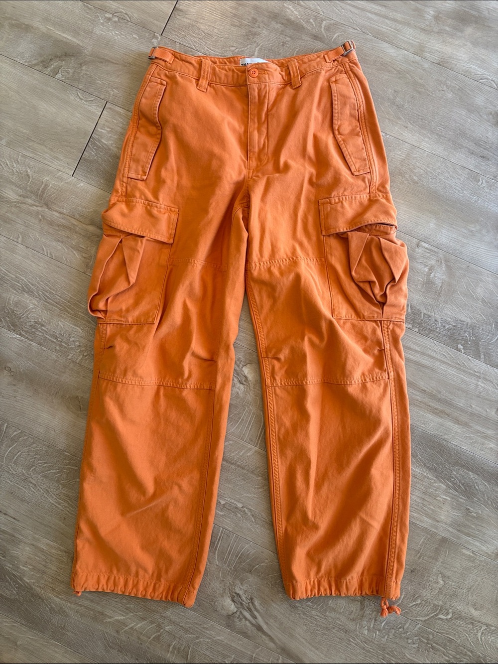 TNA Orange Cargo Utility Pants Size 4 Waist 28